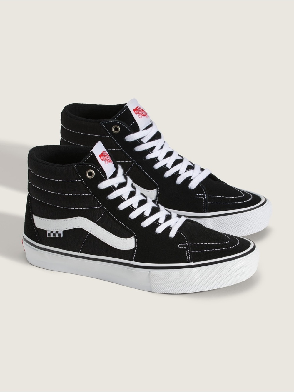 Vans Black & White Sk8-Hi High-Top Skate Sneakers